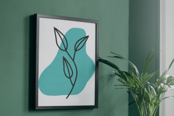 Abstract Leaf Embroidery Design for Holiday Gifts