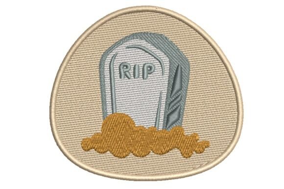 Review: Halloween Gravestone with RIP Embroidery Design