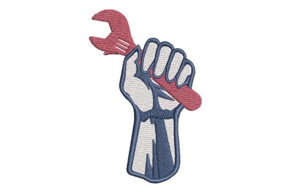 Review: Labor Day Fist with Wrench Embroidery Design