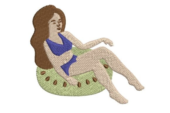 Review: Summer Girl on Kiwi Floatie Embroidery Design
