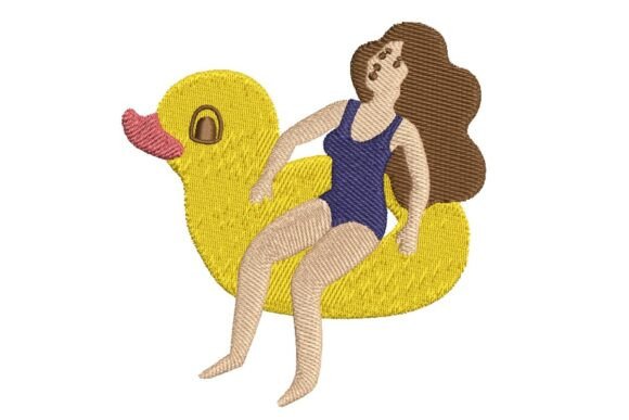 Review: Summer Girl Sunbathing on Duck Floatie Design