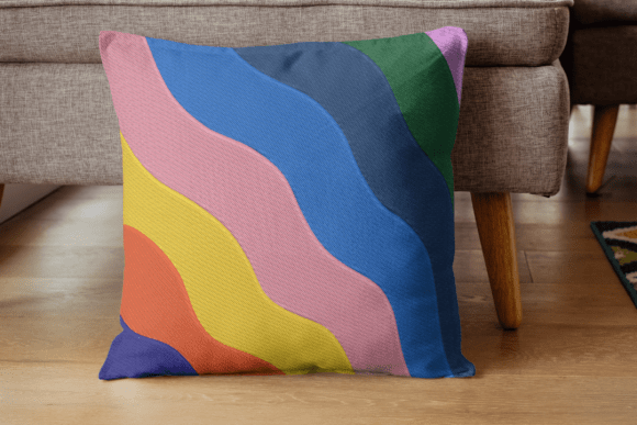 Reviewing Colorful Wavy Embroidery Design for Etsy