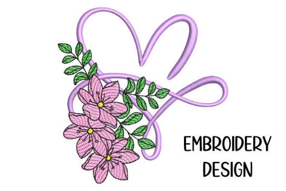 Reviewing Heart with Flower Bouquet Embroidery for Holiday Sales