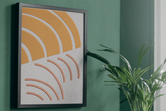 Reviewing Modern Geometric Arc Embroidery Art