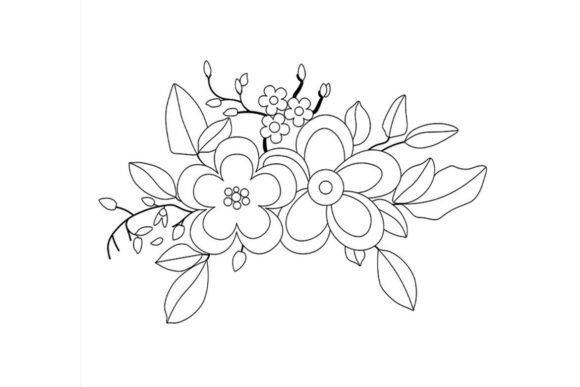 Reviewing the Floral Embroidery and Coloring Template